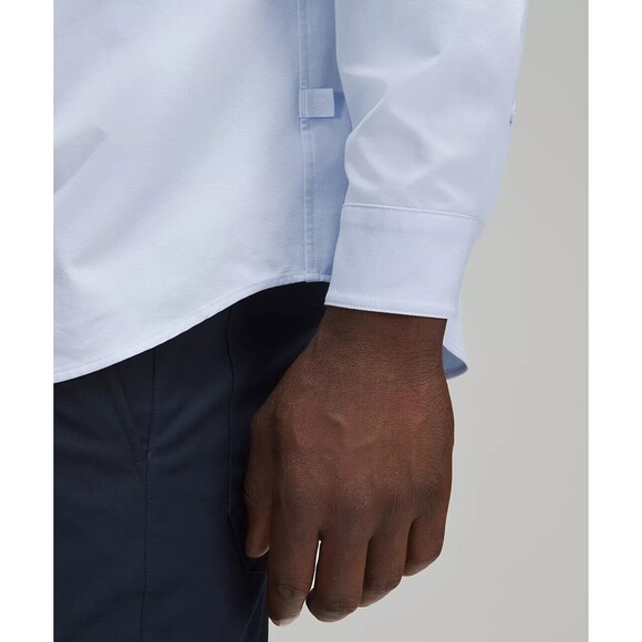 Lululemon Men's New Venture Classic Fit LS Shirt Size XL Blue Linen BNWT - Picture 3 of 4